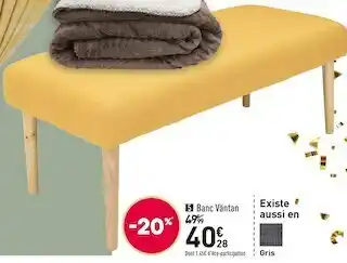 Conforama Banc väntan offre