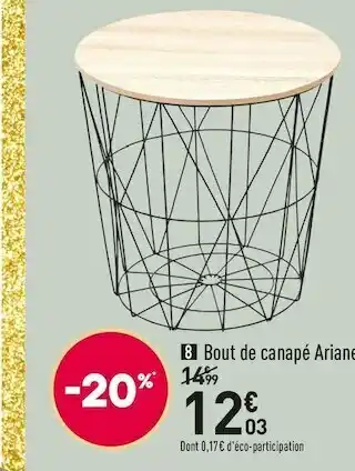 Conforama Bout de canapé ariane offre