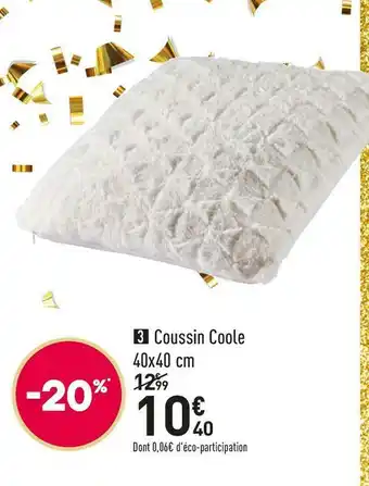 Conforama Coussin coole 40x40 cm offre