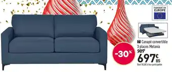 Conforama Canape convertible 3 places melania offre