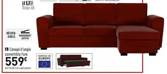 Conforama Canapé d'angle convertible faro offre