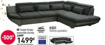 Conforama Canapé d'angle convertible eternity offre