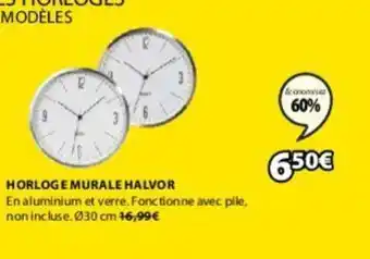 JYSK Horlog E Murale Halvor offre