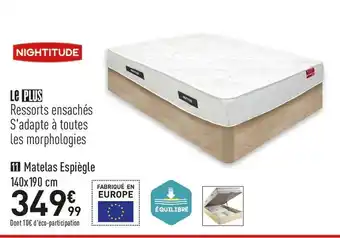 Conforama Matelas ressorts ensachés espiègle offre