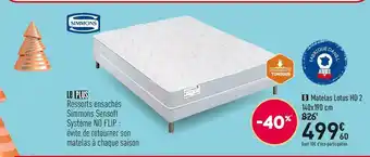 Conforama  matelas ressorts ensachés lotus hd 2 offre