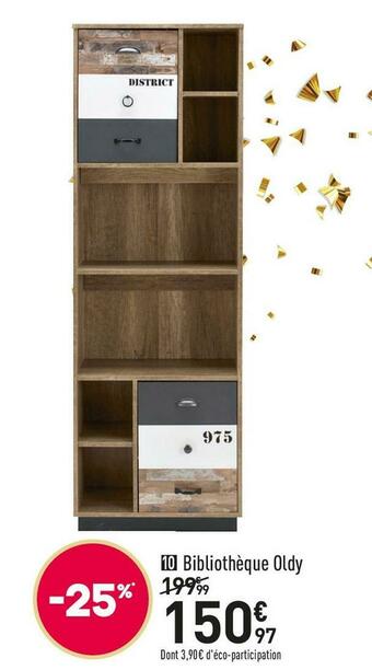 Conforama Bibliothèque oldy offre