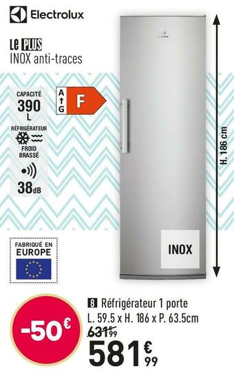 Conforama Electrolux réfrigérateur 1 porte offre