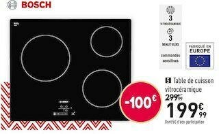 Bosch able de cuisson electrolux liv63431bk