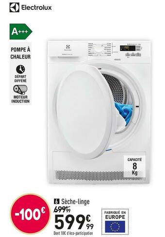 Conforama Electrolux sèche-linge offre