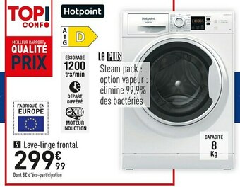 Conforama Hotpoint lave-linge frontal pns823cfr offre