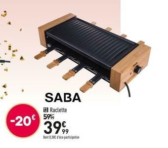 Conforama Saba raclette r/g bambou-08 offre