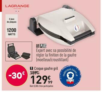 Lagrange croque gaufre gril