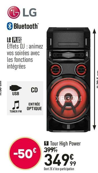 Conforama Lg tour high power on7 offre