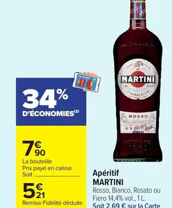 Carrefour Market MARTINI Apéritif offre
