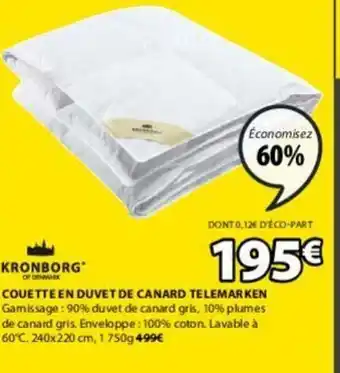 JYSK Couette En Duvet De Canard Telemar Ken offre