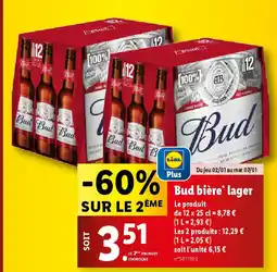 Lidl Bud bière lager offre
