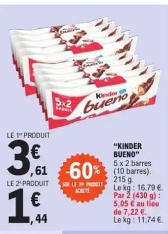 E.Leclerc KINDER Bueno offre