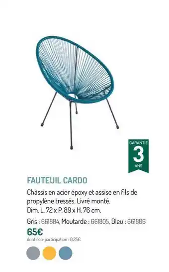 Botanic Fauteuil Cardo offre