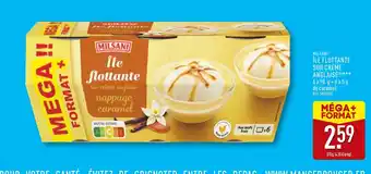 ALDI Milsani Île flottante sur crème anglaise offre