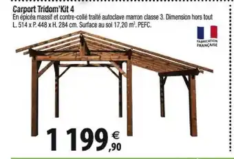 Tridôme Carport Tridom'kit 4 offre