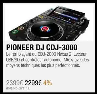 SonoVente Pioneer Dj Cdj-3000 offre