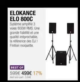 SonoVente Elokance Elo 800c offre