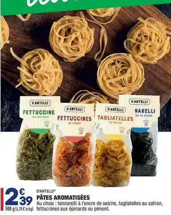 ALDI Pâtes Aromatisées D'antelli offre