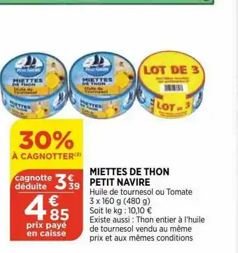 Bi1 Miettes De Thon Petit Navire offre