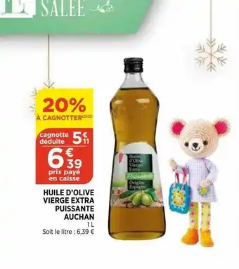Bi1 Huile D'olive Vierge Extra Puissante Auchan offre