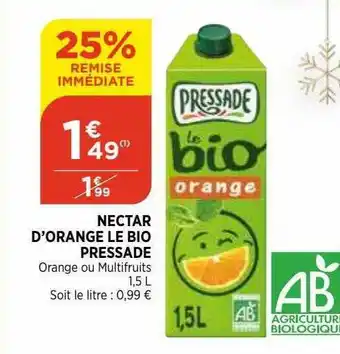 Bi1 Nectar D'orange Le Bio Pressade 25% Remise Immédiate offre