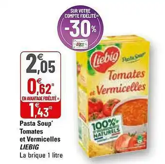 G20 Pasta Soup' Tomates Et Vermicelles Liebig offre