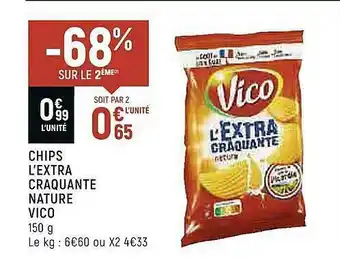 Vival Chips L'extra Craquante Nature Vico offre