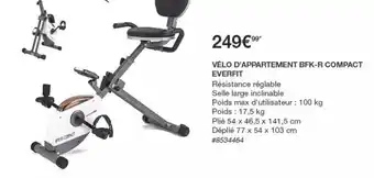 Costco Vélo D'appartement Bfk-r Compact Everfit offre