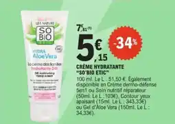 E.Leclerc SO'BIO ETIC Crème hydratante offre