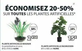 JYSK Plante Artificielle Magnard, Plante Artificielle Rasmussen offre
