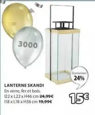 JYSK Lanterne Skandi offre