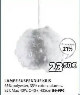 JYSK Lampe Suspendue Kris offre