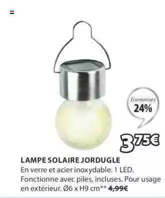 JYSK Lampe Solaire Jordugle offre