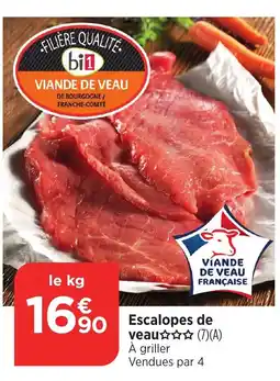 Bi1 Escalopes de veau offre