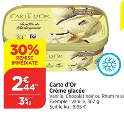 Bi1 CARTE D'OR Crème glacée offre