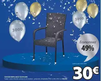 JYSK Chaise Empilable Gudhjem offre