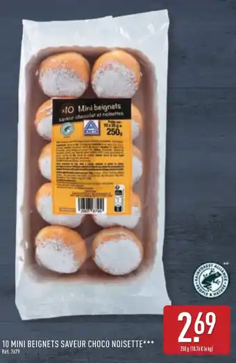 ALDI 10 mini beignets saveur choco noisette offre