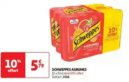 Auchan Supermarché SCHWEPPES Agrumes offre
