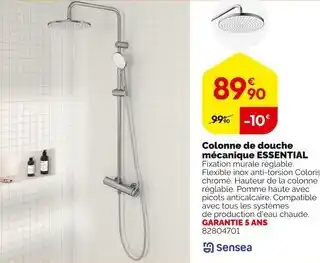 Weldom Sensea Colonne de douche mécanique Essential offre