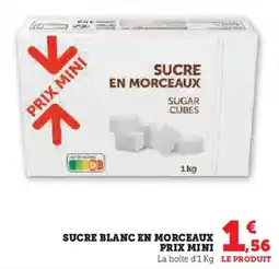 Hyper U PRIX MINI Sucre blanc en morceaux offre