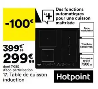 BUT HOTPOINT Table de cuisson induction offre