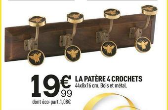 Centrakor La patère 4 crochets offre