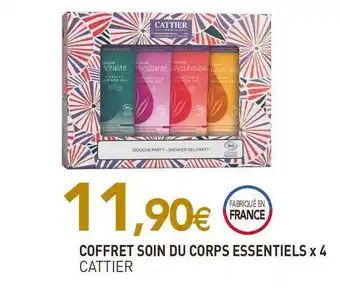 naturéO Cattier coffret soin du corps essentiels x 4 offre