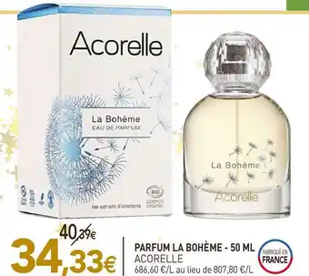 naturéO Acorelle parfum la bohème offre