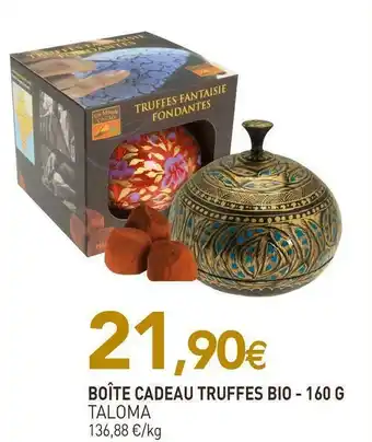 naturéO Taloma boîte cadeau truffes bio offre